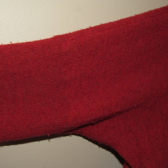 REPEAT Wool Cashmere Rusty Orange Red Oversized Turtleneck Tunic Sweater One Sz - Picture 3 of 6